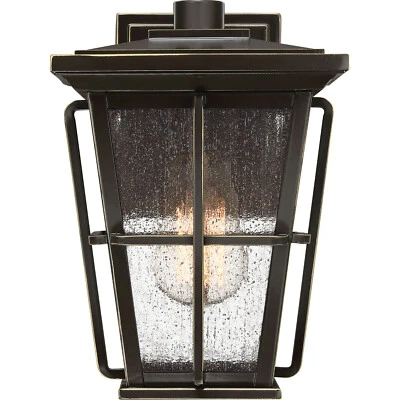 Linterna de pared exterior Quoizel Rockport 9,8" bronce palladiano RPT8407PN Foto 1 de 4