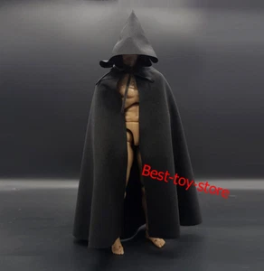 1/6 Black Cloak Hooded Cape for 12" Figure Vampire Hot Toys Worldbox Ganghood - Picture 1 of 2