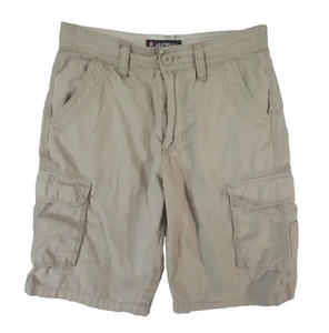Airwalk cargo shorts men's 30 X 11 khaki tan beige lightweight cotton ripstop - Picture 1 of 12