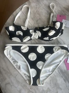 Kate Spade Polka Dot Bikini 2pc Set Swimsuit Women's Med Nwt - Picture 1 of 17