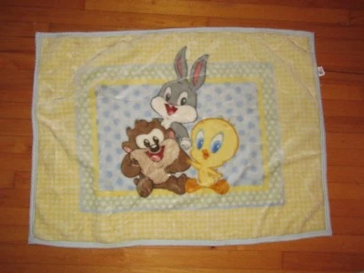 Manta de felpa bebé Looney Tunes de colección insectos piolín taz  Foto 1 de 4