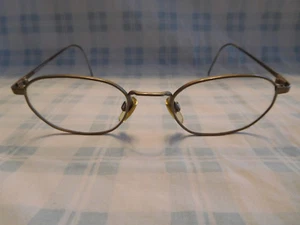 Emporio Armani Thin Oval Gold 121 1175 Eyeglass Eyeglasses Sunglasses Frame - Picture 1 of 12