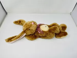 Atico Sleeping Snoring Sounds Plush Bunny Pink Nose Stuffed Toy Tan 15” Tall - Picture 1 of 4