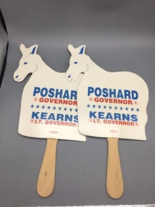 Juego de 2 fanáticos de mano política Poshard/Kearns - Imagen 1 de 2