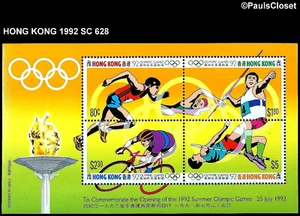 HONG KONG 1992 SC 828 '92 OLYMPIC GAMES 80¢, $1.80, $2.30, & $5 MULTI S/S VF - Picture 1 of 2