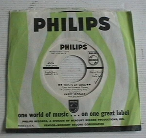 HARRY SECOMBE THIS  IS MY SONG FOUNTAIN IN CAPRI USA PROMO COPY RECORD 45 PHILIP - Bild 1 von 3