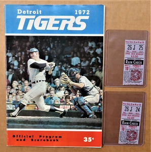 Detroit Tigers 1972 Program and Scorebook with Ticket stubs -Bill Freehan cover - Picture 1 of 6