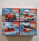 4 x verschiedene Feuerwehr Fahrzeuge  Klem Bausteine Spielzeug#