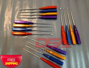Curette cervicali per colonna vertebrale ossea strumenti ortopedici colonna vertebrale 16 pezzi - Foto 1 di 3