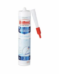 Unibond Silikon Anti-Schimmel Sanitär Küche & Bad durchscheinend, weiß Dichtmittel - Bild 1 von 13