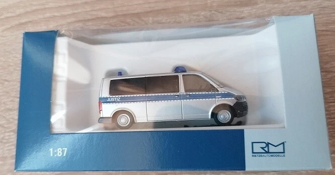 Rietze 53768 - 1/87 VW T6 Bus LR Giustizia - Nuovo - Immagine 1 di 1