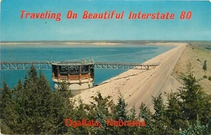 Interstate 80 Ogallala Nebraska NE Lake McConaughy Kingsley Dam Postcard - Picture 1 of 2