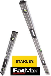 STANLEY FatMax TWIN SET 120cm 4ft & 60cm 2ft Spirit Beam/Box Builder Brick Level - Picture 1 of 8