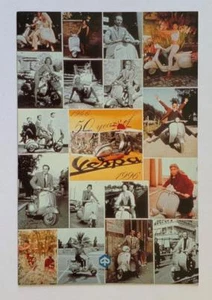 VESPA 50th Anniversary 1946-1996 Advertising Promo Card in Hebrew - Picture 1 of 2