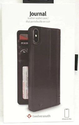 Funda tipo billetera tipo folio Twelve South Journal para iPhone Xs MAX - cuero negro Foto 1 de 2