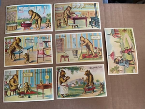 Vintage Reproduction Merrimack Publ. Corp Mon-Sun Bear Postcards - Picture 1 of 5