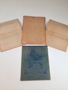 Antique School Work 1924/25 Homework Papers 32 & 50s The Blue Horse Tablet - Picture 1 of 10