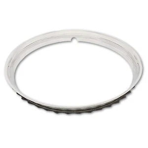 15" Ribbed Stainless Steel Universal Beauty Rim Tire Wheel Trim Cover Single - Picture 1 of 2