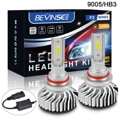 HB3 LED Headlight Bulbs Fit Toyota RAV 4 MK3 2005-2016 High Beam 6000K Bright - Image 1 of 4