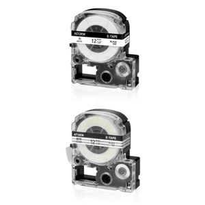 2PK Compatible con EPSON LK-4TBN 4WBN LabelWorks LW-300 Cinta Transparente/Blanca 12mm - Imagen 1 de 9