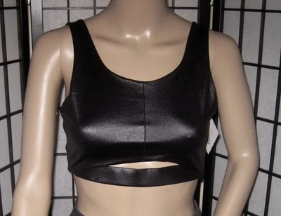 NUEVO CON ETIQUETAS SUJETADOR DEPORTIVO VICTORIA'S SECRET VSX NEGRO BRILLANTE CON TIRAS PARTE INFERIOR DELANTERA GIMNASIO Foto 1 de 4