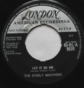 THE EVERLY BROTHERS LET IT BE ME / SINCE YOU BROKE MY HEART 45 7" JUKEBOX RECORD - Picture 1 of 2