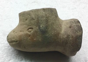 Indian Artifacts Arrow Heads Beautiful Ancient Dog Effigy Pipe - Picture 1 of 6