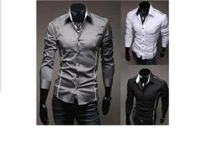 EE. UU. Camisas para hombre informales perfectas a rayas de manga larga - Imagen 1 de 4