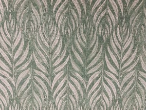 Plumas Hoja de Sauce VERDE Tela de Lino Diseño de Ajedrez Cortina Tapicería Ciega - Imagen 1 de 8