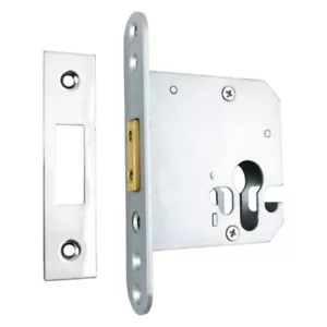 SALE - Euro Profile Cylinder Dead Lock Body Case in Satin Stainless Steel - Picture 1 of 3