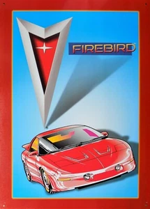 Metal Plate USA Vintage Pontiac Firebird - 44 X 30 CM - Picture 1 of 1