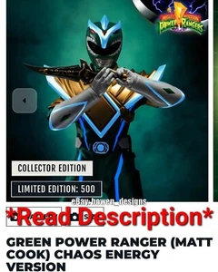 Threezero MMPR 12" Green Power Ranger 1/6 Matt Cook Chaos Energy Version Ltd 500 - Imagen 1 de 11