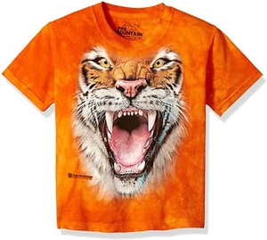The Mountain Roaring Tiger Animal Tigers Big Cat King Stripes Kids T-Shirt XL - Picture 1 of 3