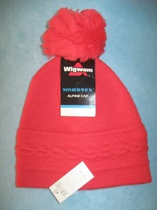 Cappello da sci alpino nuovo con etichette Vntge WIGWAM MILLS Wonder Wick Pom 100% pura lana curata - Foto 1 di 6