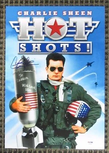Hot Shots CHARLIE SHEEN Signed 11x17 Movie Poster AUTO - "Topper Harley" -  PSA - Picture 1 of 1