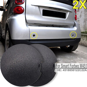2x For Smart Fortwo W451 07-14 Rear Bumper Tow Hook Cover Unprimed Towing Cap