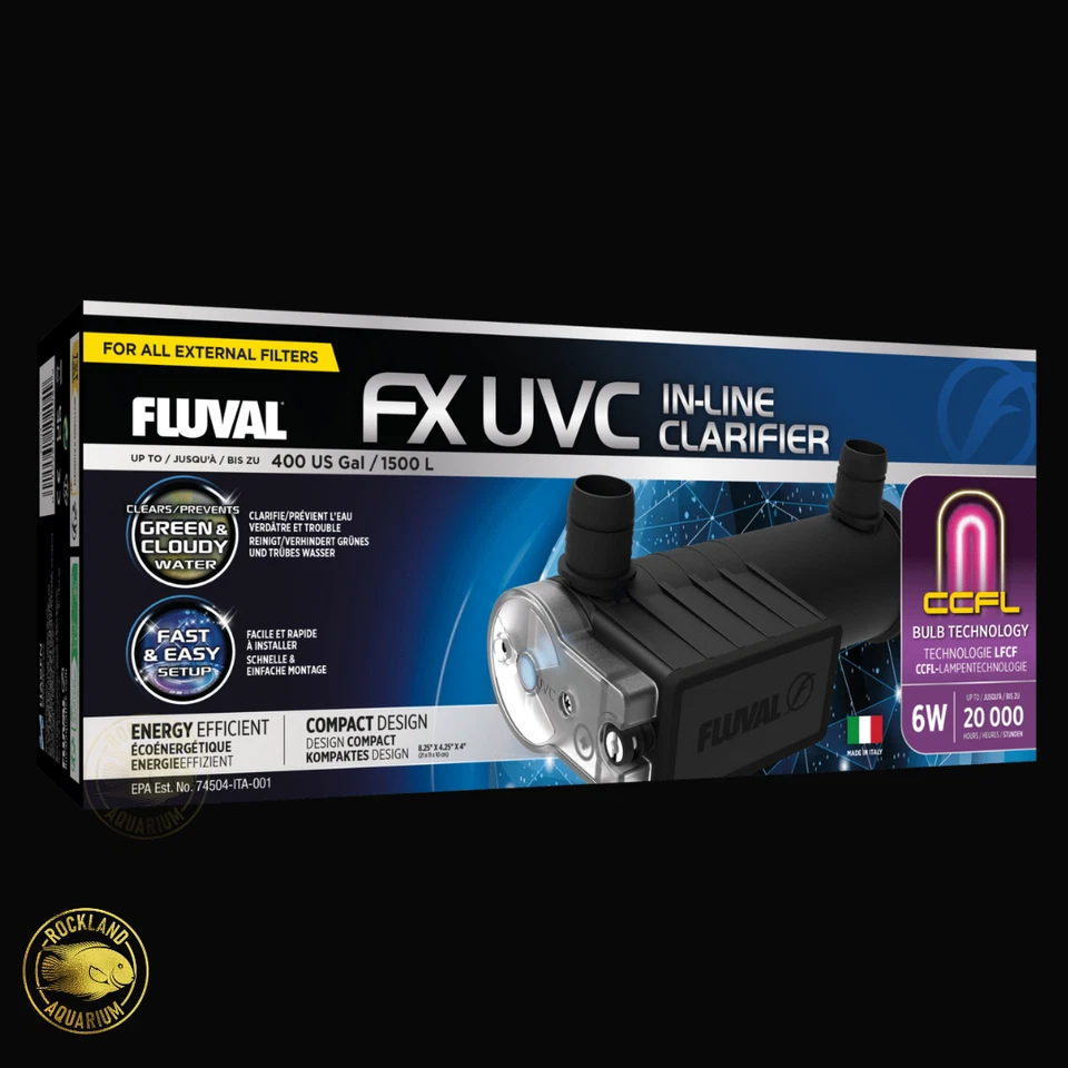 FLUVAL FX UVC 6-WATT CLARIFIER- A199 Fluval for FX2/FX4/FX6 Canister Filter