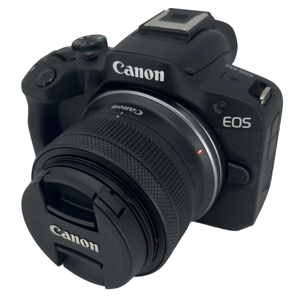 Canon EOS R50 4K Video Mirrorless Camera with RF-S 18-45mm f/4.5-6.3 IS STM Lens - Black