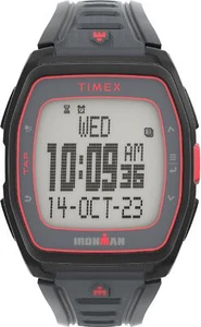 Timex TW5M62600 Men's Digital Ironman T300 42mm Gray Silicone Strap Watch - Picture 1 of 2