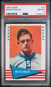 1961 Fleer #83 Big Ed Walsh PSA 8 NEWLY GRADED! LOOKS HIGHER White Sox - Picture 1 of 2