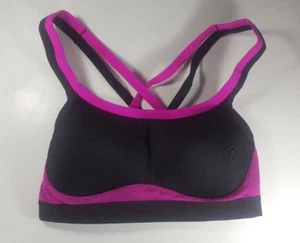 Neu Josie by Natori Amp'd Sport Cami schwarz pink Lightning BH 32 B/C - Bild 1 von 5