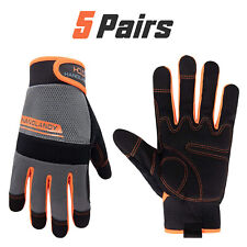 HANDLANDY Work Gloves Men Women Utility Safety Working Gloves Yard Gloves Orange