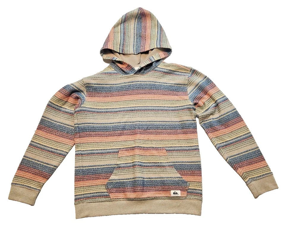 Quiksilver Pullover Sweater Hoodie Sweatshirt Blue Pink Youth Girls Large - Imagem 1 de 4