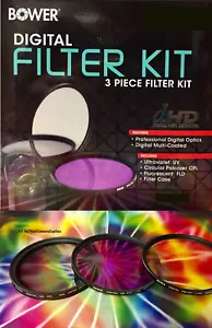 BOWER FILTER KIT 62mm CPL UV FLD Nikkor 100-300,30MM F 1.4, SONY VIDEO FDR-AX700 - Picture 1 of 8