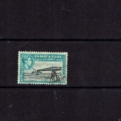Gilbert & Ellice Islands: 1951 King George VI  1/- Perforation 12, Fine Used Cover