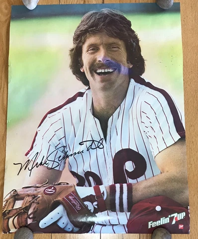 Vintage Mike Schmidt Philadelphia Phillies Poster 7 Up Super Star 19" x 25" Cover