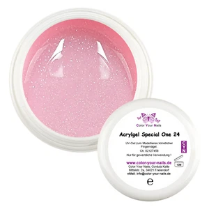 Special One Gel Acrilico Rosa Latteo Glitter (24) 50g, come lavorare Gel UV. - Foto 1 di 1