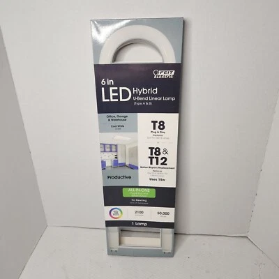 Feit Electric T848/840/ABU6LED Cool White 2100 lm T8/T12 G13 U-Bend LED Bulb 32W - Image 1 of 4