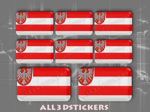8 x Pegatinas 3D Relieve Bandera Frankfurt- Todas las Banderas del MUNDO - Imagen 1 de 1