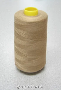 1 SPOOL DARK TAN 100% POLYESTER SERGER QUILTING THREAD T24 6000 YARDS #685 - Picture 1 of 1